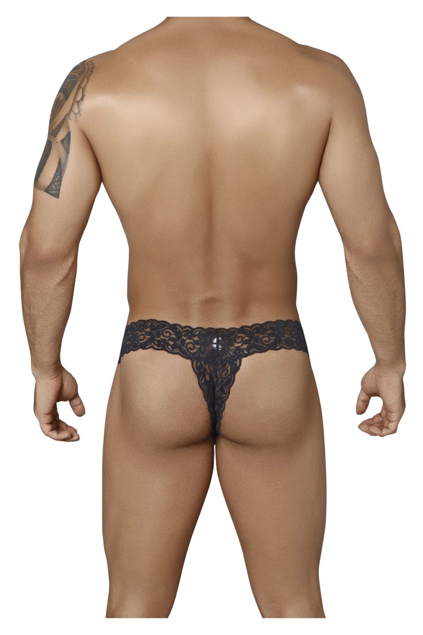CandyMan 99315 Peek a Boo Thongs Color Black - DealByEthan.gay loves CandyMan