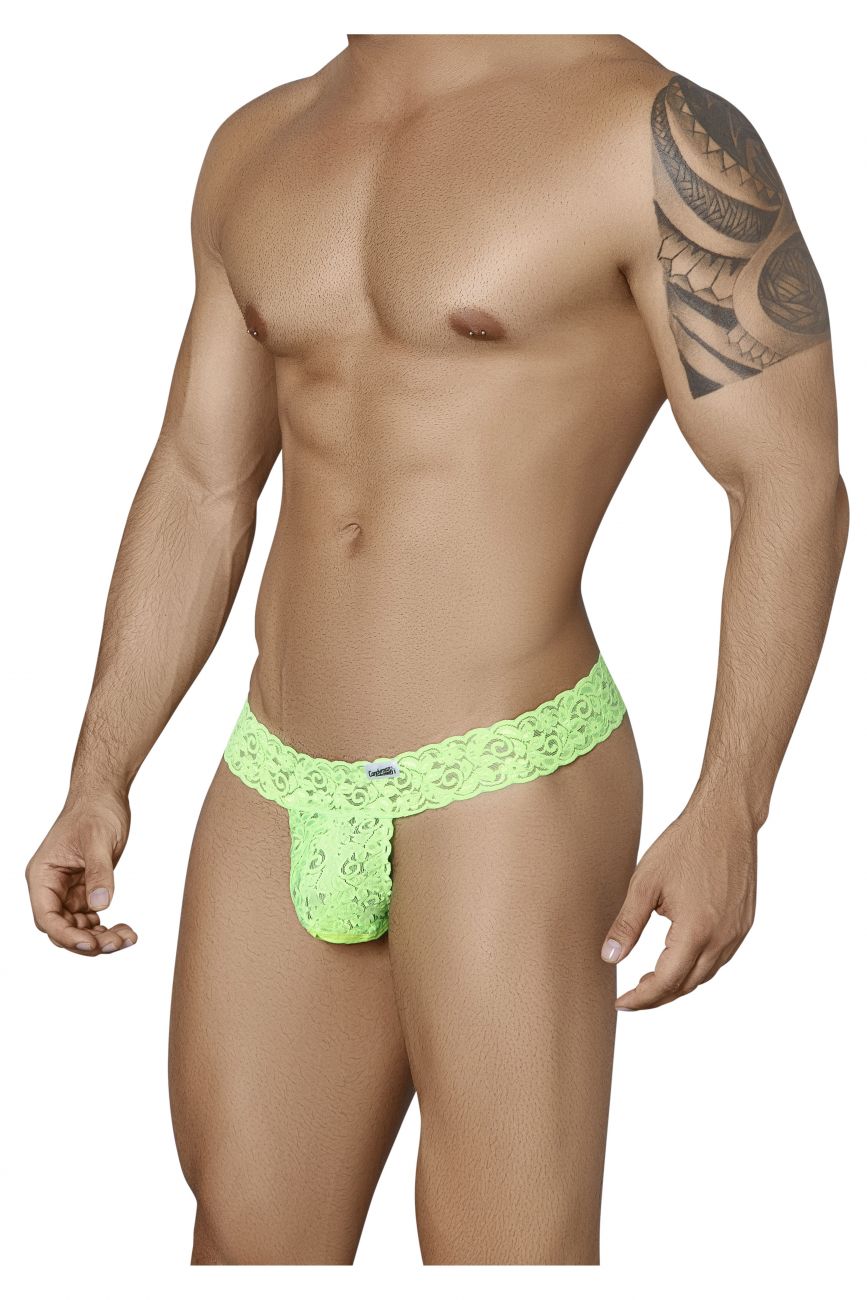 CandyMan 99315 Peek a Boo Thongs Color Green - DealByEthan.gay loves CandyMan