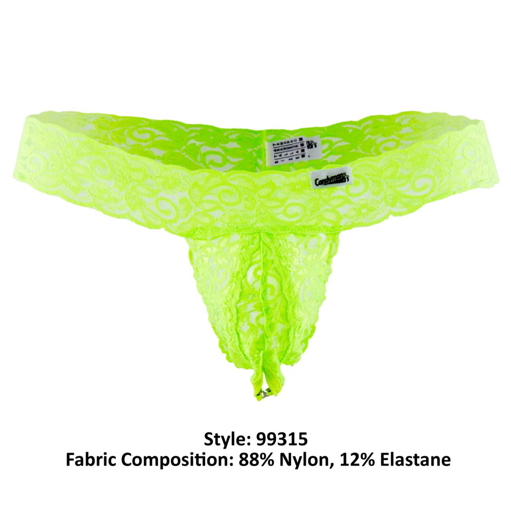 CandyMan 99315 Peek a Boo Thongs Color Green - DealByEthan.gay loves CandyMan