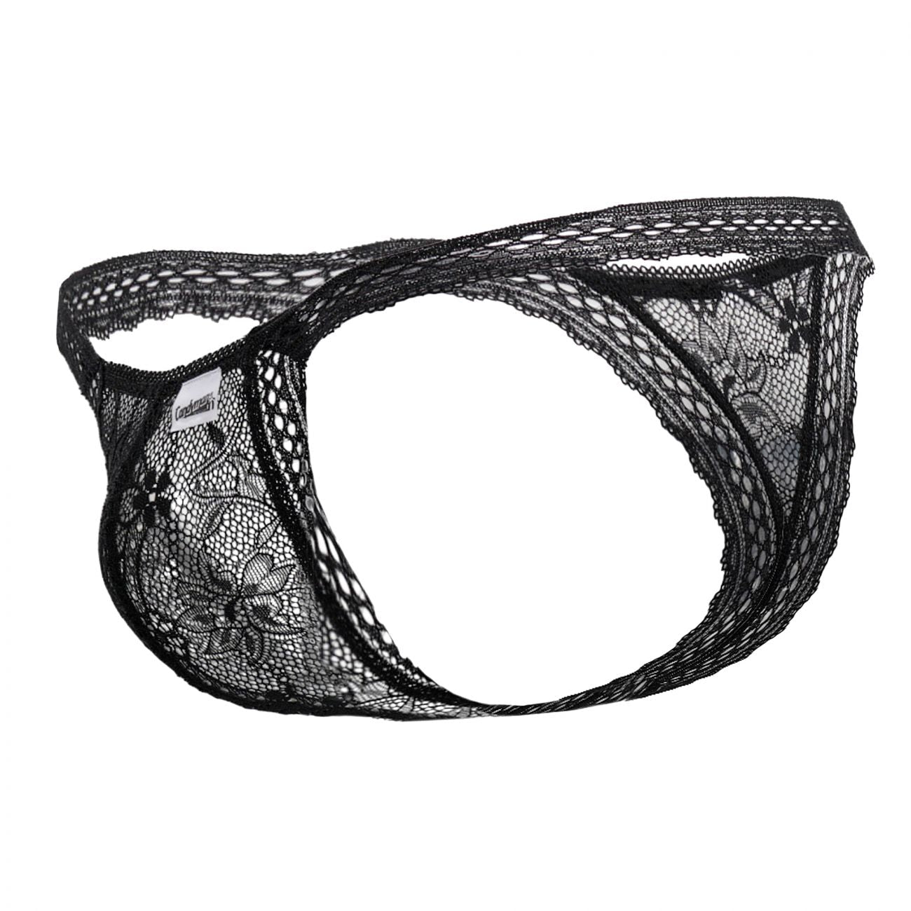 CandyMan 99420 Double Lace Thongs Color Black - DealByEthan.gay loves CandyMan
