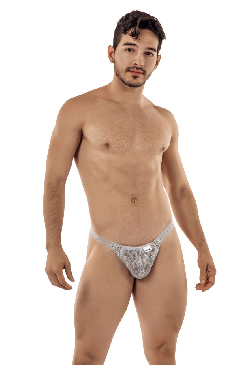 CandyMan 99420 Double Lace Thongs Color Gray - DealByEthan.gay loves CandyMan