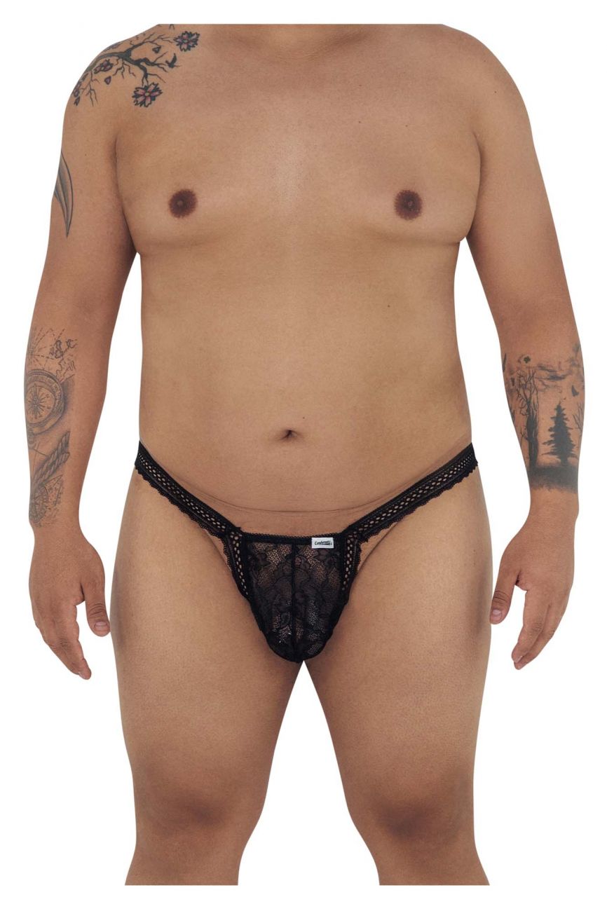 CandyMan 99420X Double Lace Thongs Color Black - DealByEthan.gay loves CandyMan