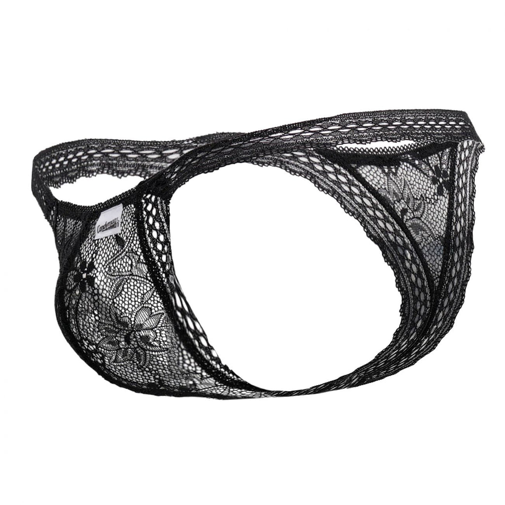 CandyMan 99420X Double Lace Thongs Color Black - DealByEthan.gay loves CandyMan