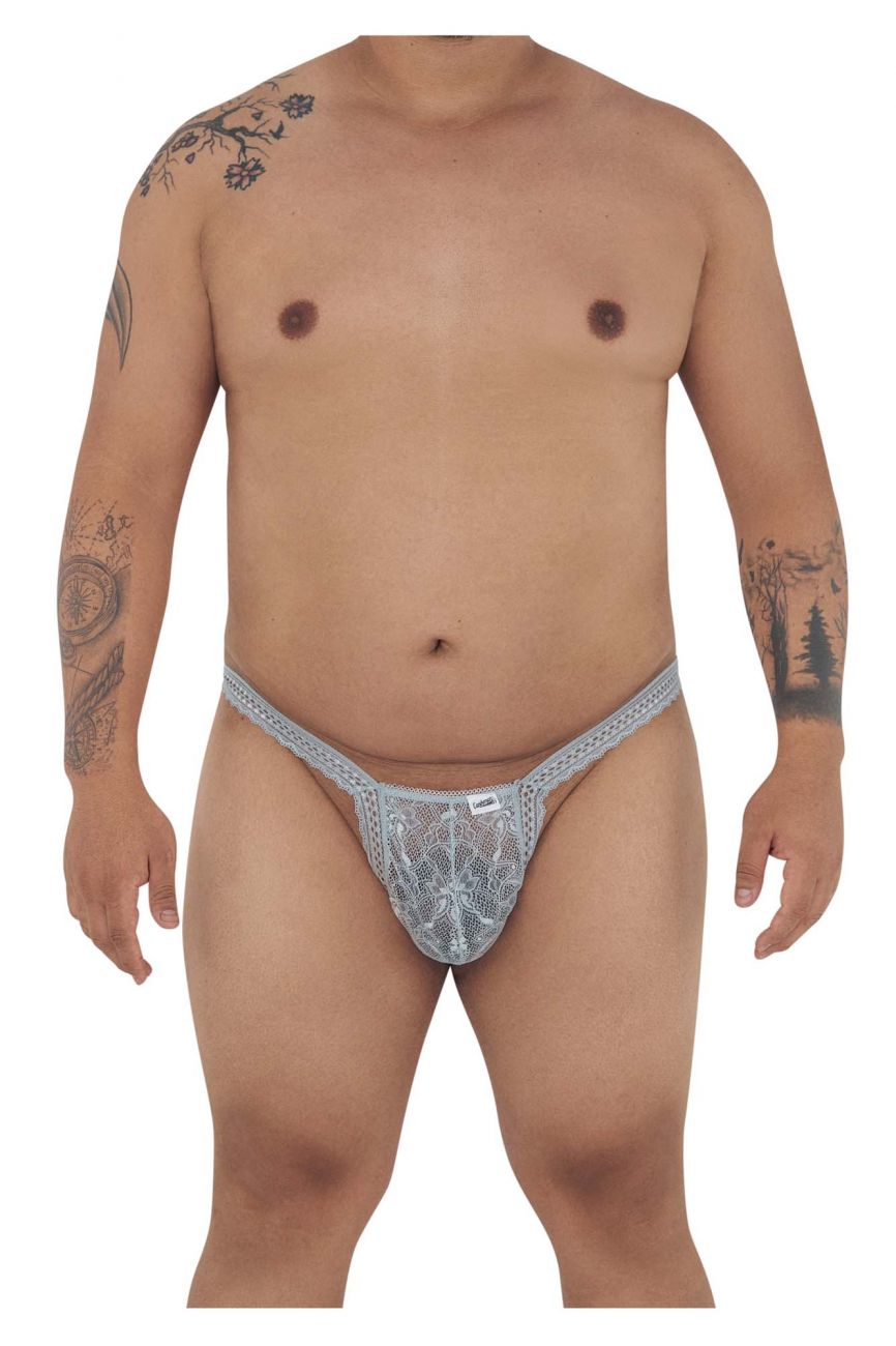 CandyMan 99420X Double Lace Thongs Color Gray - DealByEthan.gay loves CandyMan