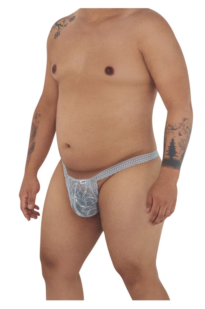 CandyMan 99420X Double Lace Thongs Color Gray - DealByEthan.gay loves CandyMan