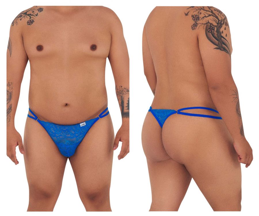 CandyMan 99421X Lace G-String Thongs Color Royal Blue - DealByEthan.gay loves CandyMan