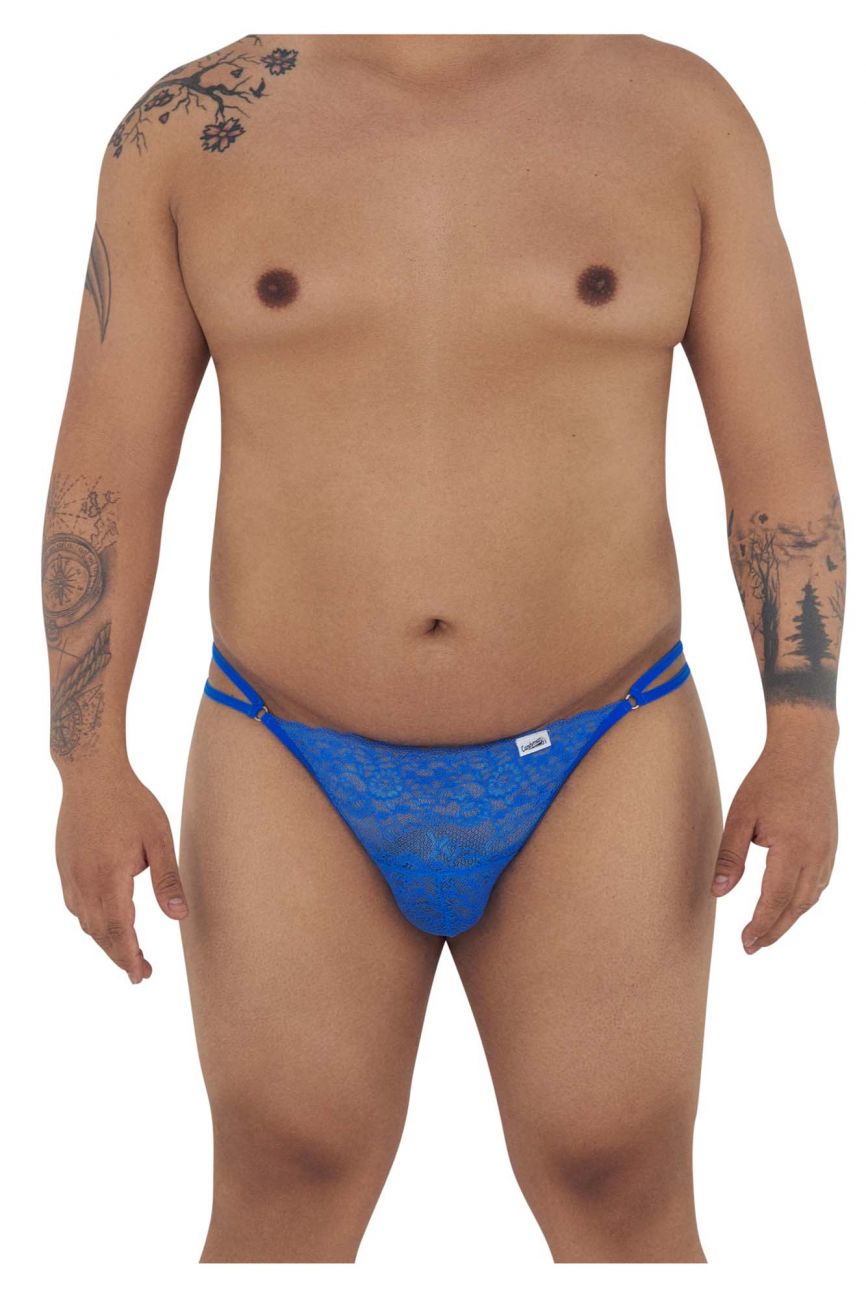CandyMan 99421X Lace G-String Thongs Color Royal Blue - DealByEthan.gay loves CandyMan