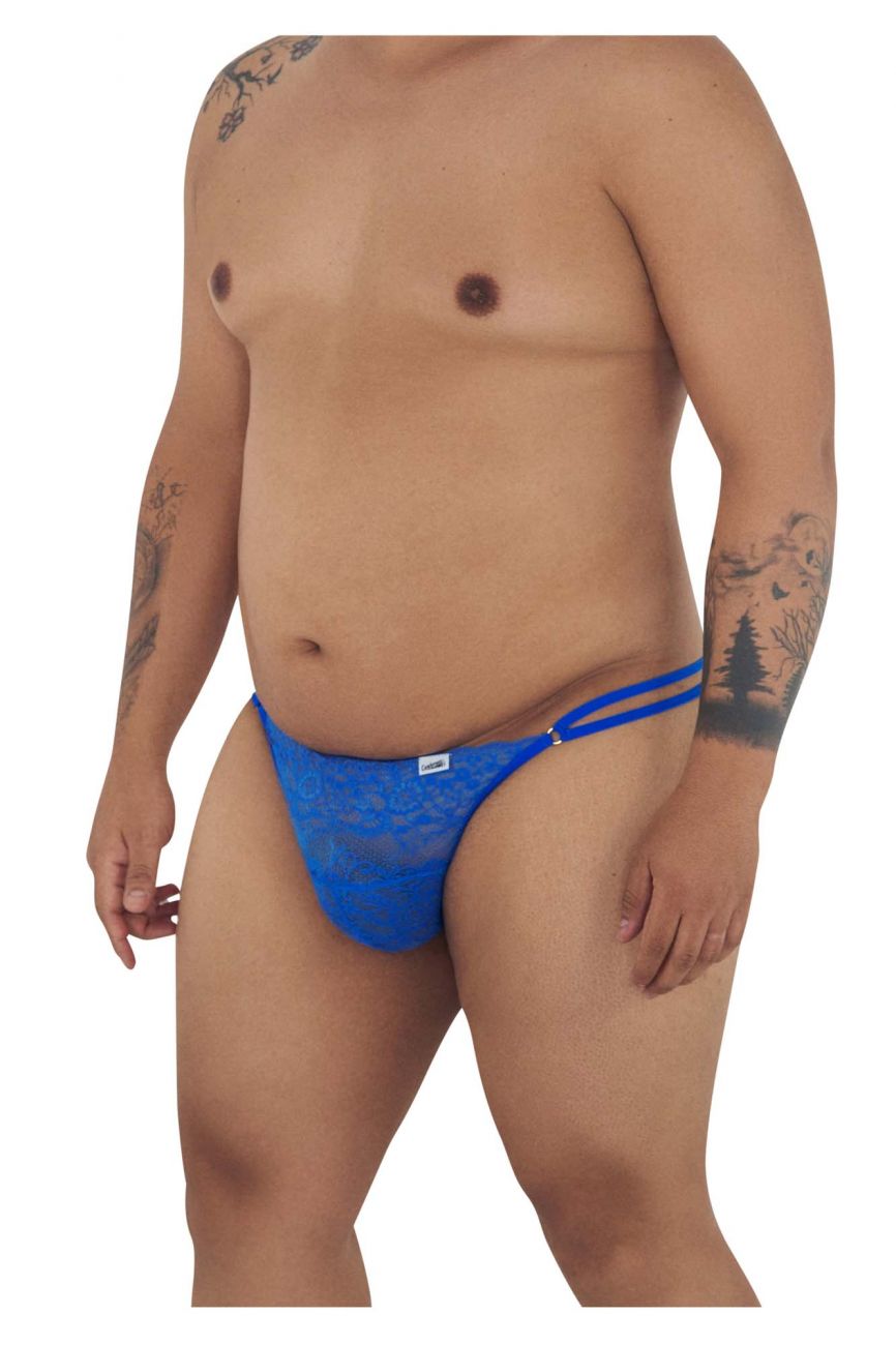 CandyMan 99421X Lace G-String Thongs Color Royal Blue - DealByEthan.gay loves CandyMan
