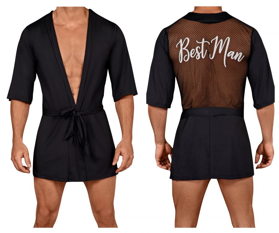 CandyMan 99433 Best Man Kimono Color Black - DealByEthan.gay loves CandyMan