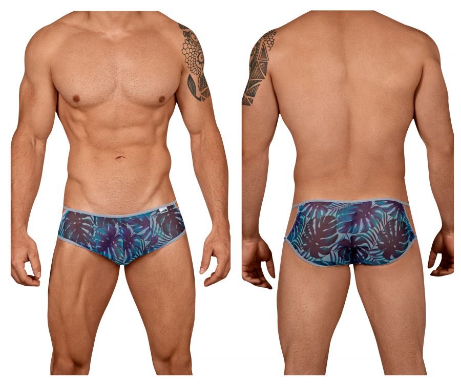 CandyMan 99439 Floral Briefs Color Blue - DealByEthan.gay loves CandyMan