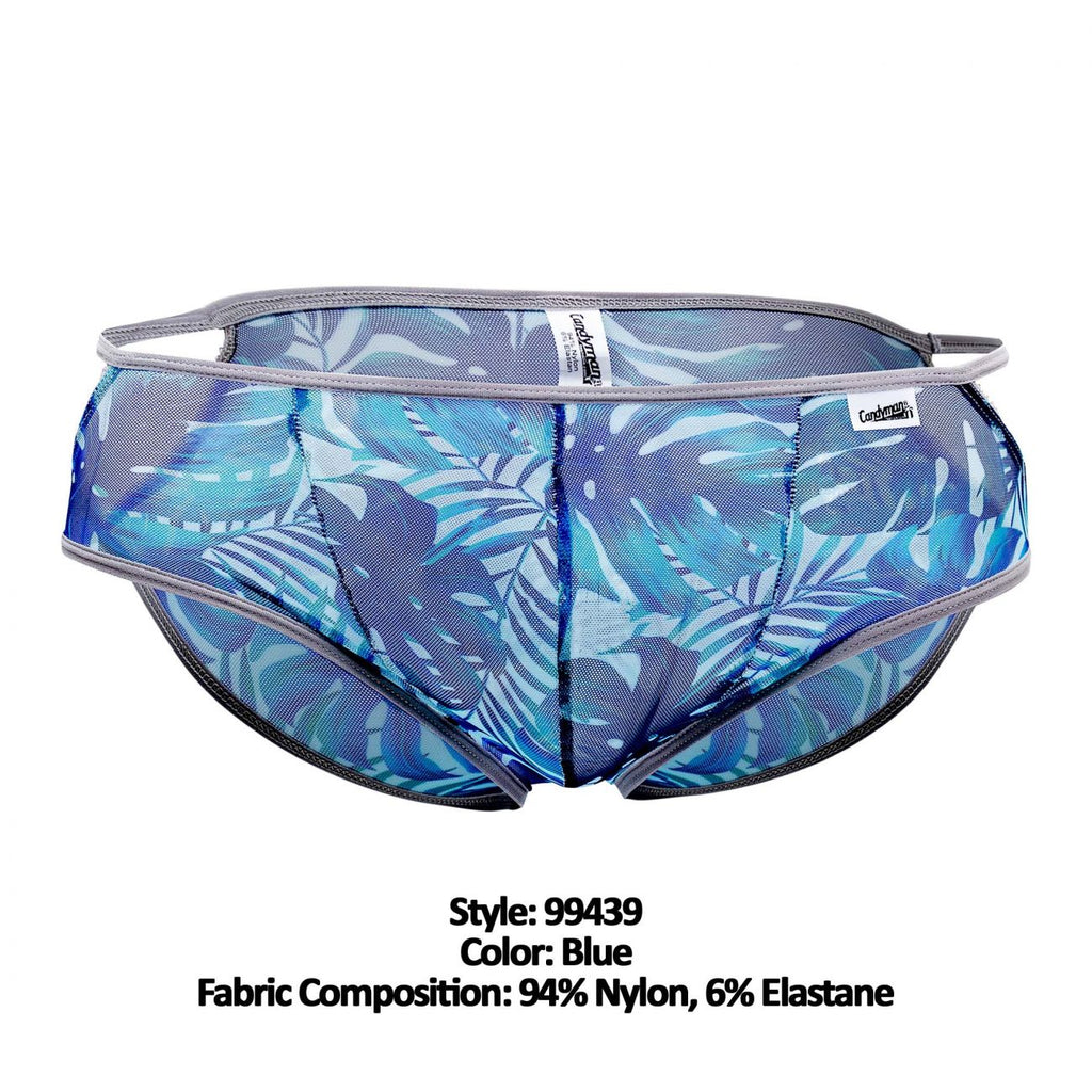 CandyMan 99439 Floral Briefs Color Blue - DealByEthan.gay loves CandyMan