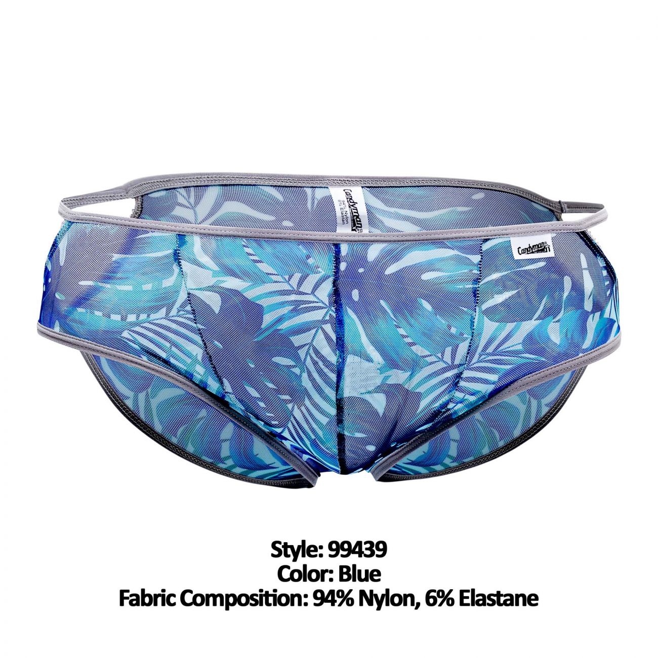 CandyMan 99439 Floral Briefs Color Blue - DealByEthan.gay loves CandyMan