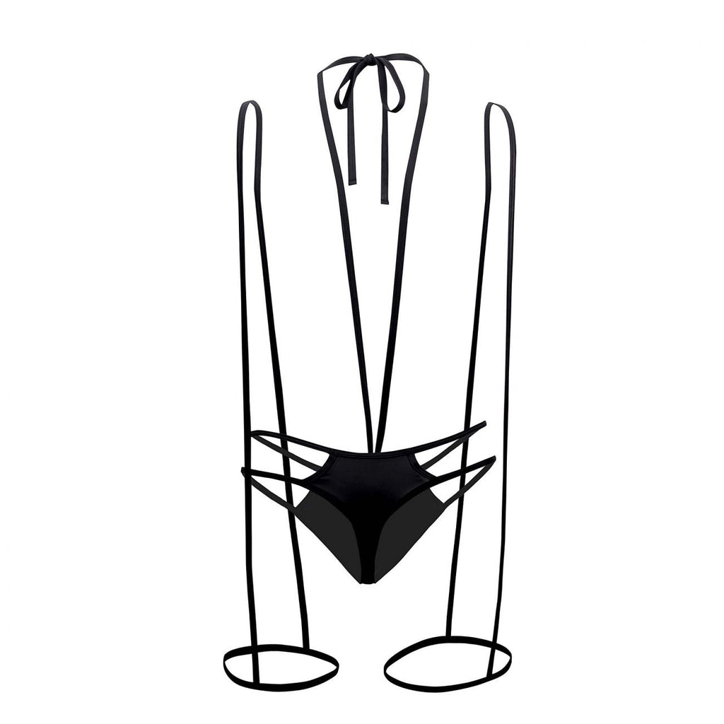 CandyMan 99470 Bodysuit Thongs Color Black - DealByEthan.gay loves CandyMan