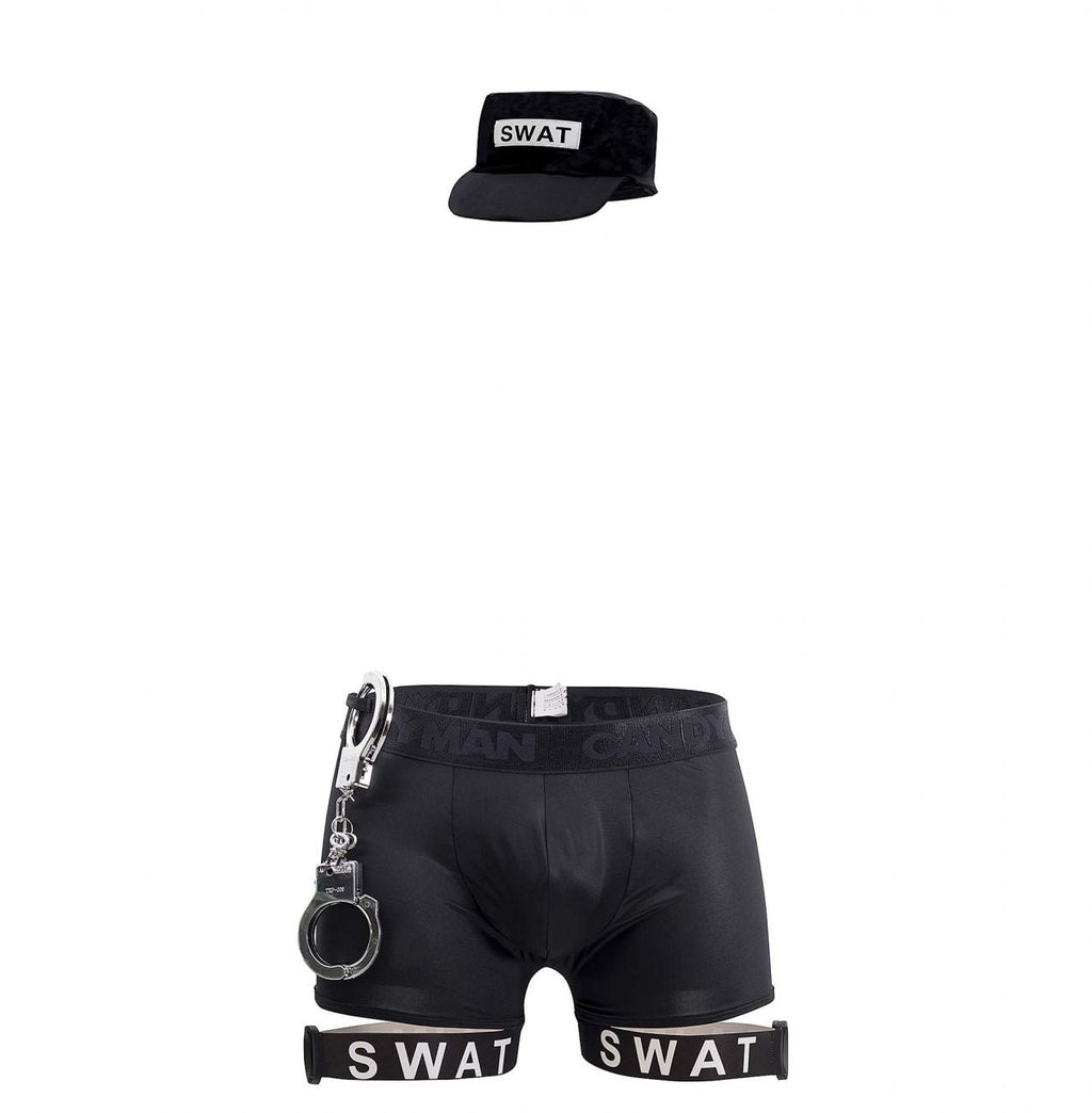 CandyMan 99482X Swat Police Costume Outfit Color Black - DealByEthan.gay loves CandyMan