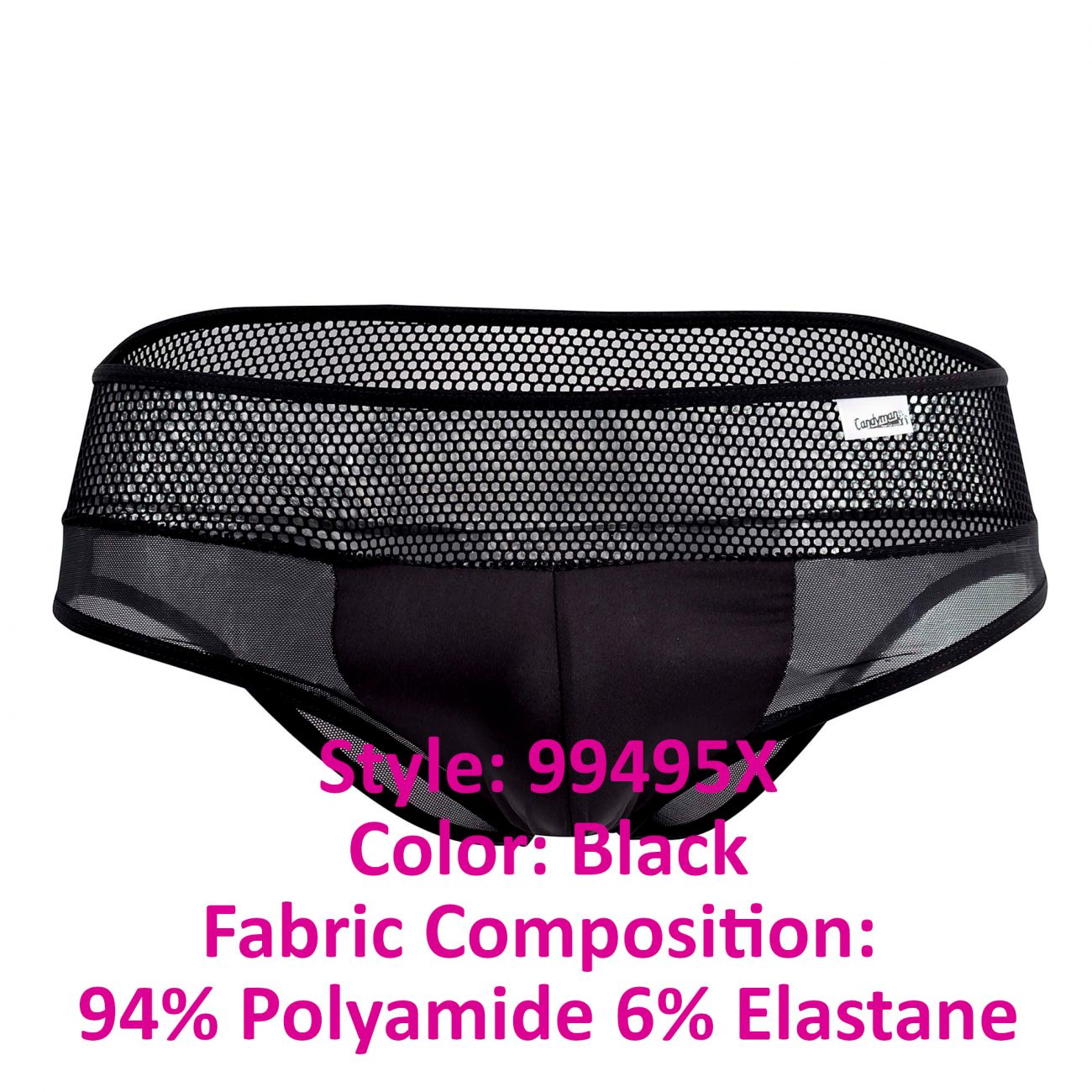 CandyMan 99495X Mesh Briefs Color Black - DealByEthan.gay loves CandyMan