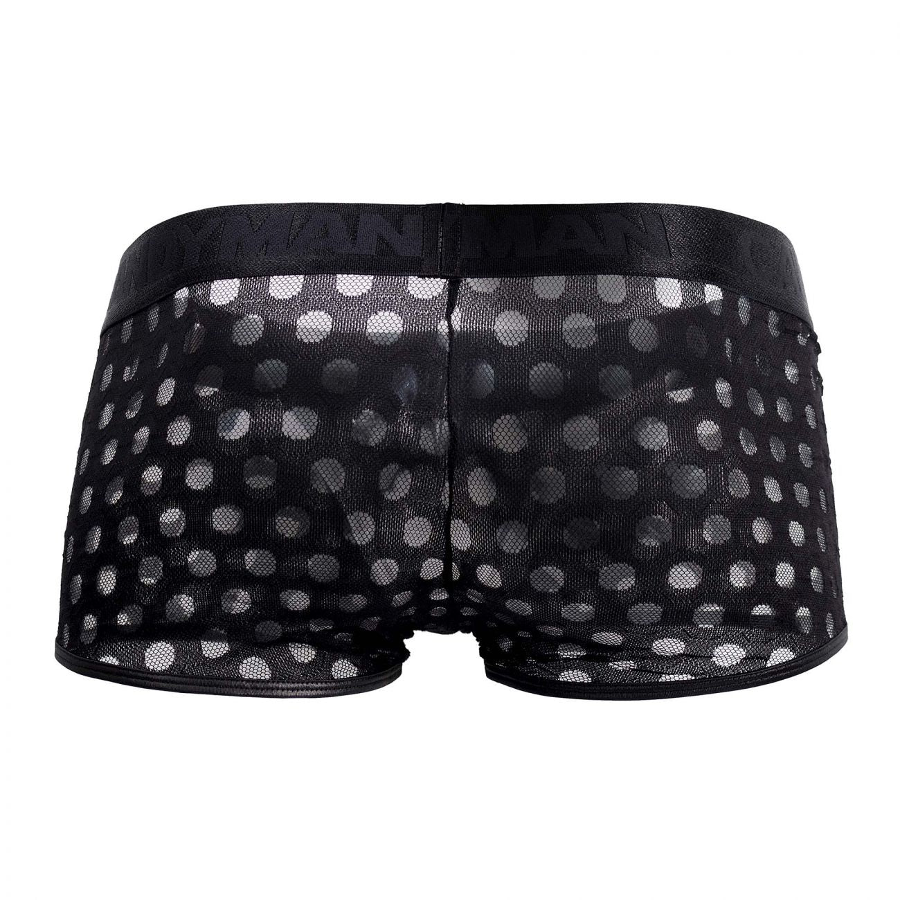 CandyMan 99511X Polka Mesh Trunks Color Black - DealByEthan.gay loves CandyMan