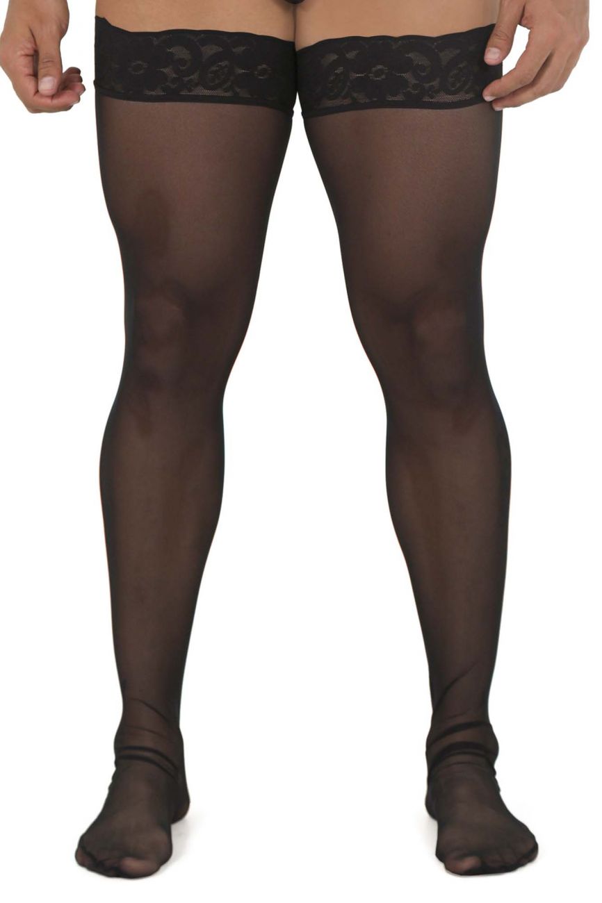 CandyMan 99533 Mesh Thigh Highs Color Black - DealByEthan.gay loves CandyMan