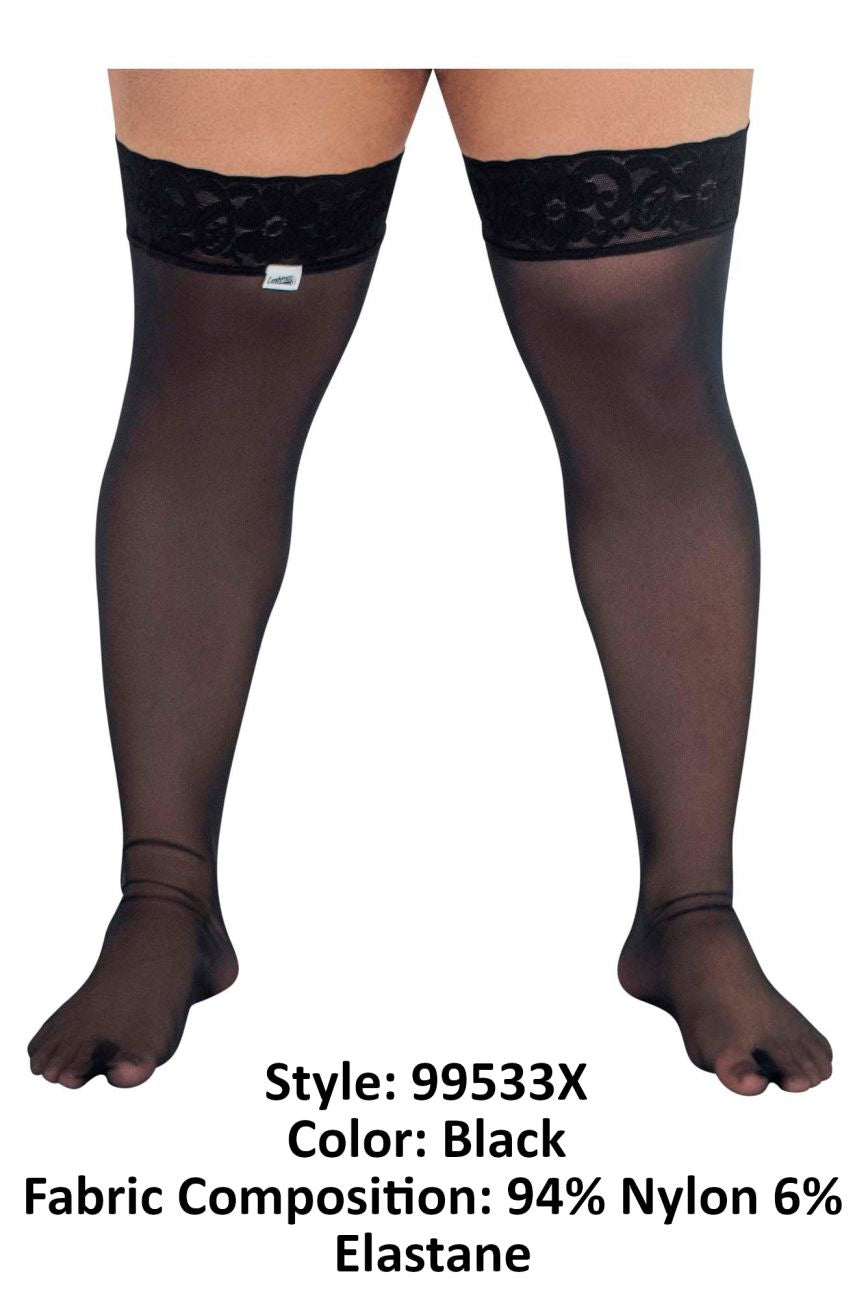 CandyMan 99533X Mesh Thigh Highs Color Black - DealByEthan.gay loves CandyMan