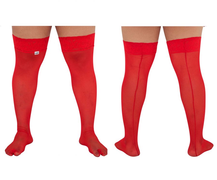 CandyMan 99533X Mesh Thigh Highs Color Red - DealByEthan.gay loves CandyMan