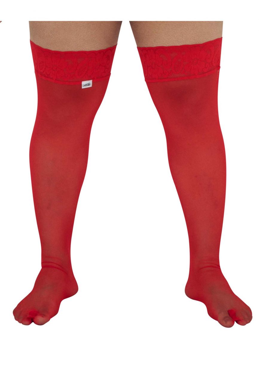 CandyMan 99533X Mesh Thigh Highs Color Red - DealByEthan.gay loves CandyMan