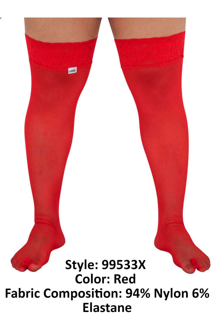CandyMan 99533X Mesh Thigh Highs Color Red - DealByEthan.gay loves CandyMan