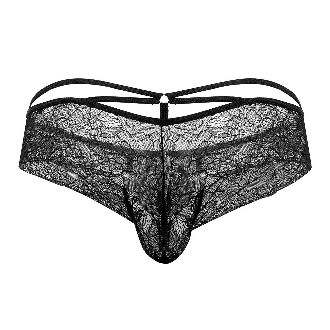CandyMan 99537 Lace Boyshort Thongs Color Black - DealByEthan.gay loves CandyMan