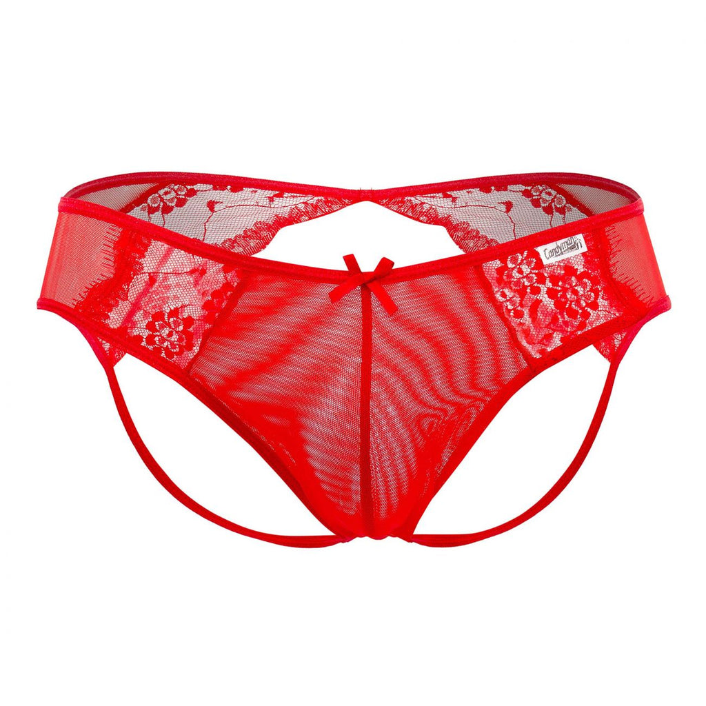 CandyMan 99538 Lace Jockstrap Color Red - DealByEthan.gay loves CandyMan
