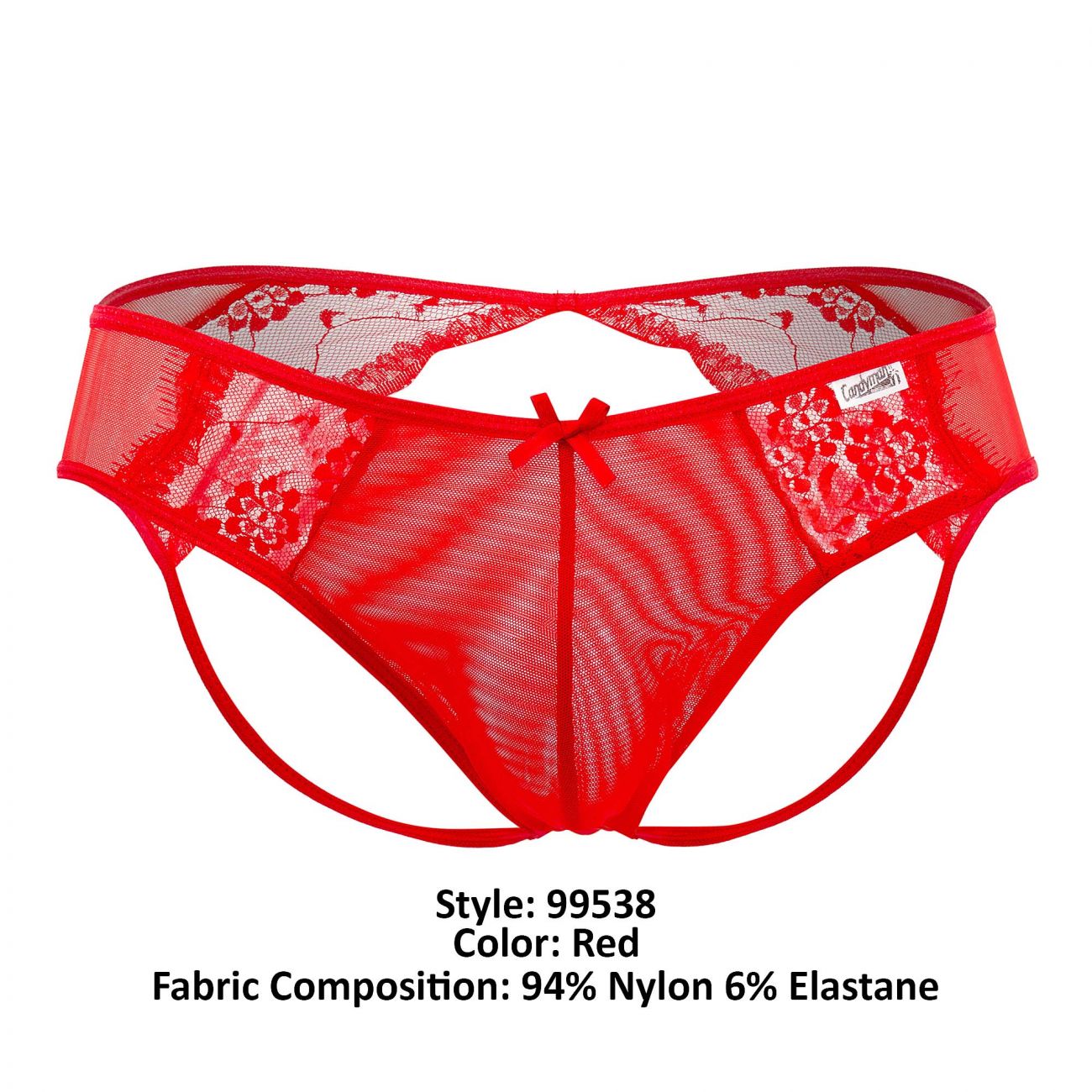 CandyMan 99538 Lace Jockstrap Color Red - DealByEthan.gay loves CandyMan