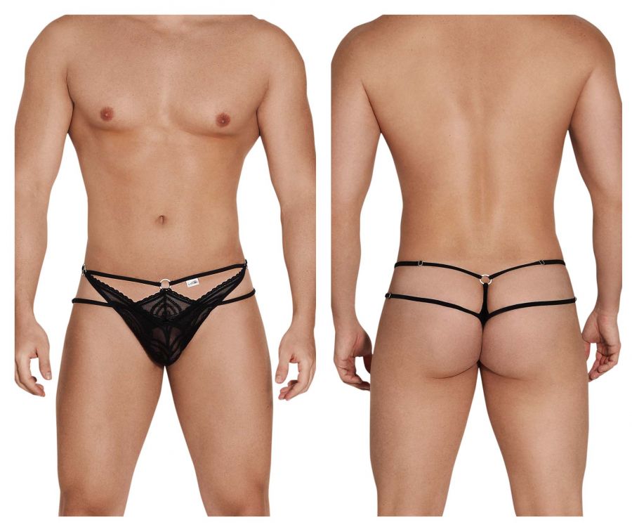 CandyMan 99547 Double Thongs Color Black - DealByEthan.gay loves CandyMan