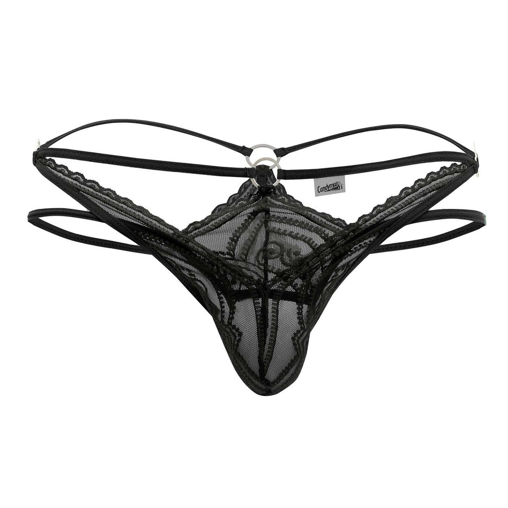 CandyMan 99547 Double Thongs Color Black - DealByEthan.gay loves CandyMan