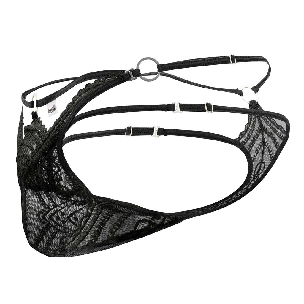 CandyMan 99547 Double Thongs Color Black - DealByEthan.gay loves CandyMan