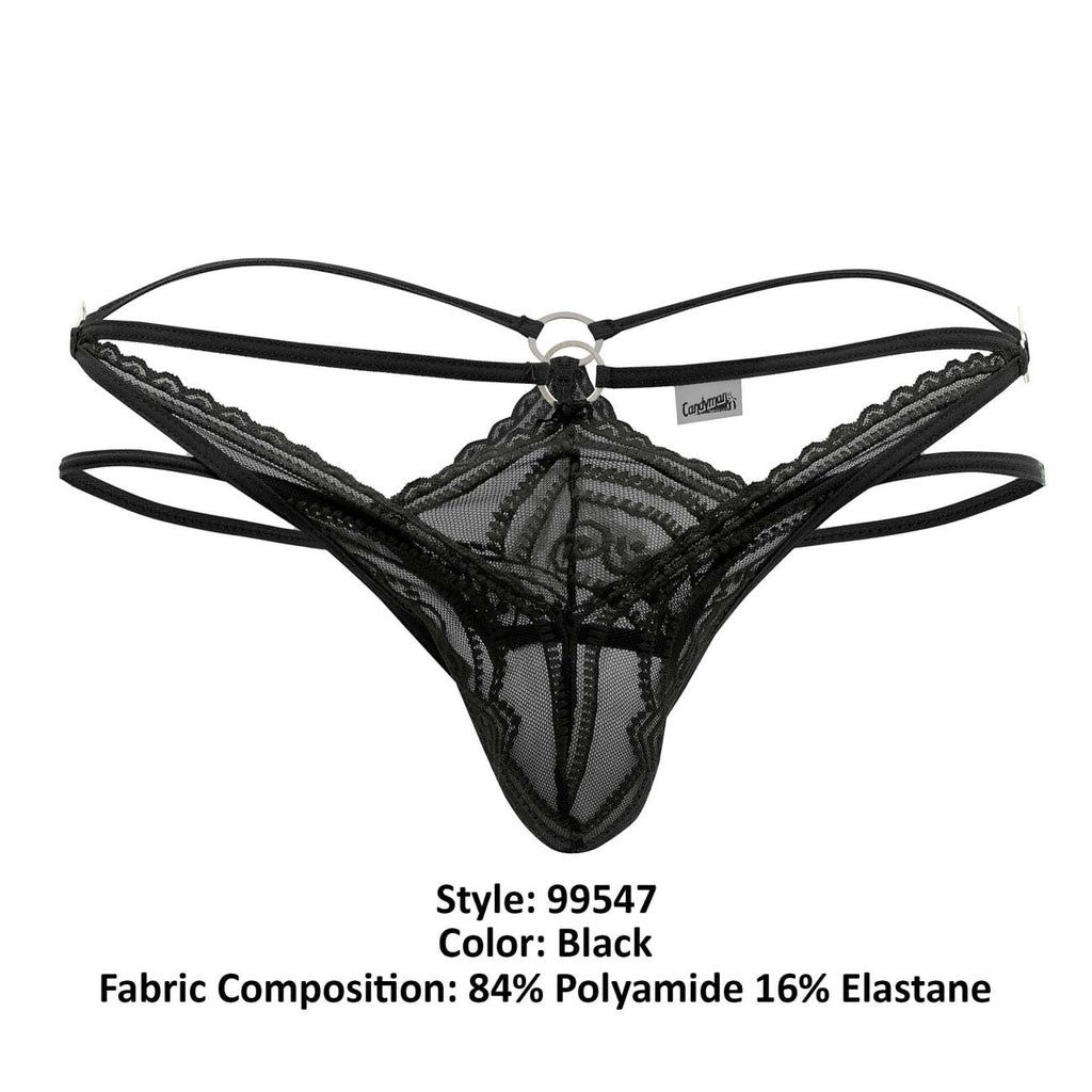 CandyMan 99547 Double Thongs Color Black - DealByEthan.gay loves CandyMan