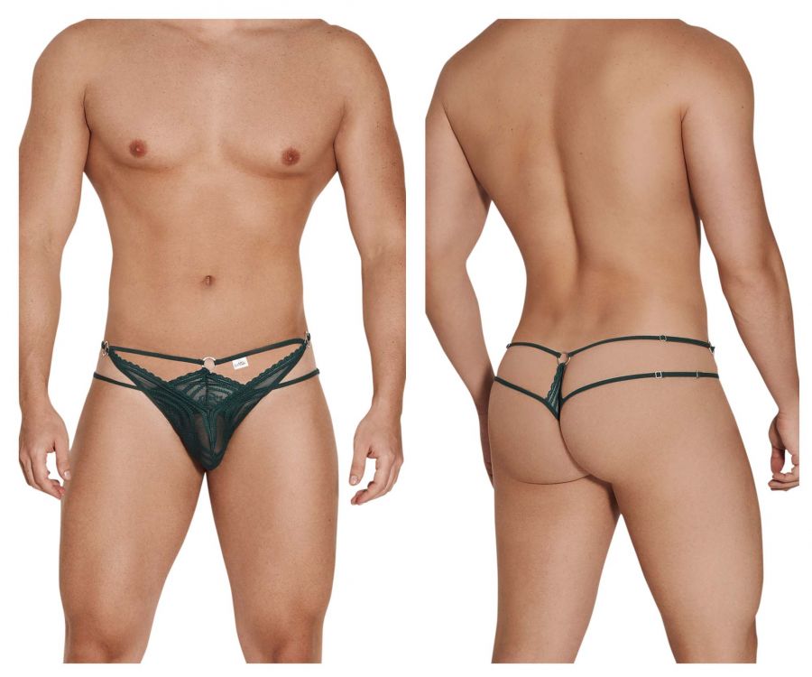 CandyMan 99547 Double Thongs Color Hunter Green - DealByEthan.gay loves CandyMan