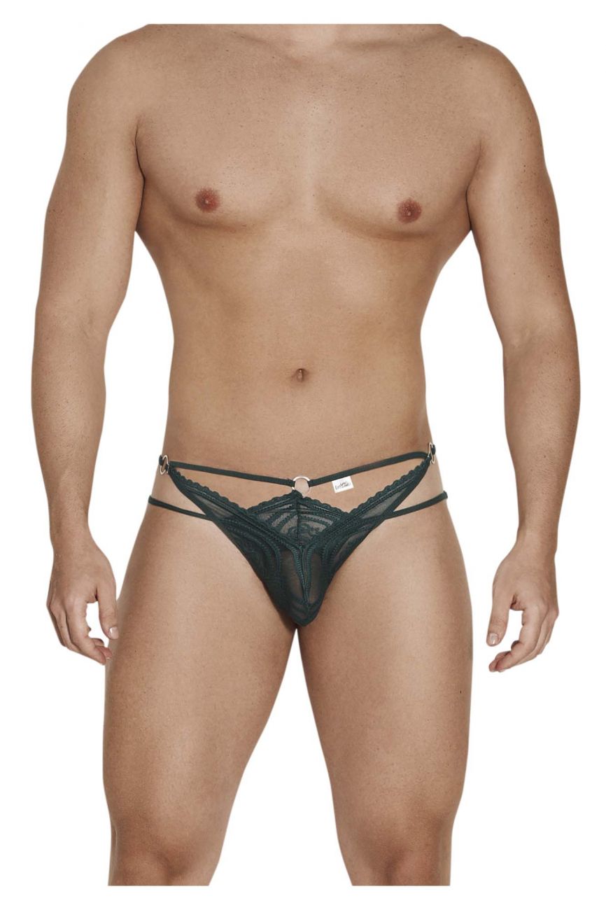 CandyMan 99547 Double Thongs Color Hunter Green - DealByEthan.gay loves CandyMan