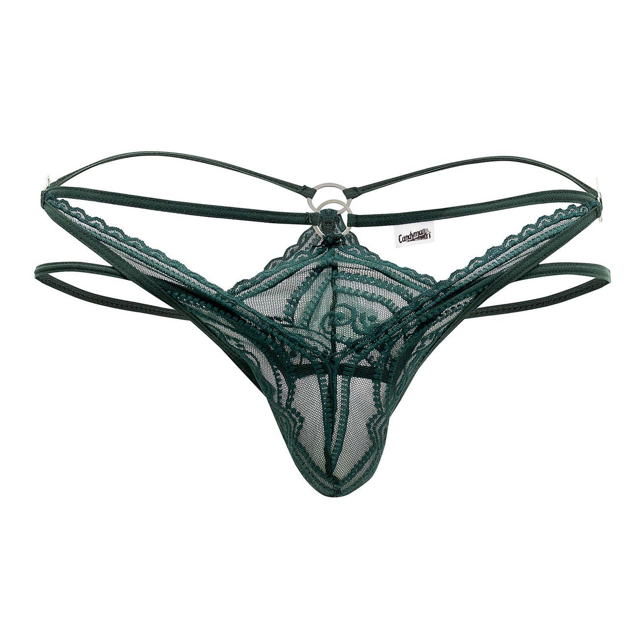 CandyMan 99547 Double Thongs Color Hunter Green - DealByEthan.gay loves CandyMan