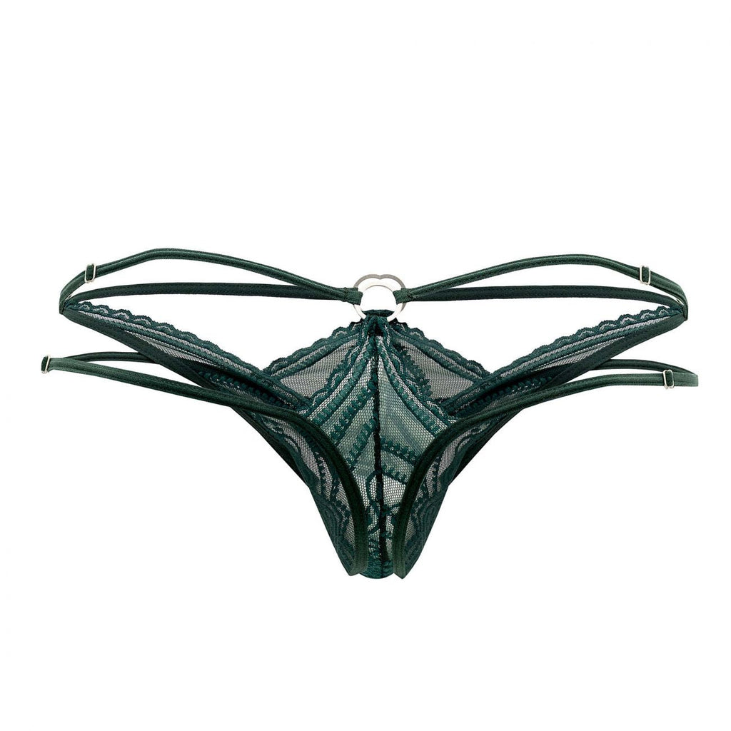 CandyMan 99547 Double Thongs Color Hunter Green - DealByEthan.gay loves CandyMan