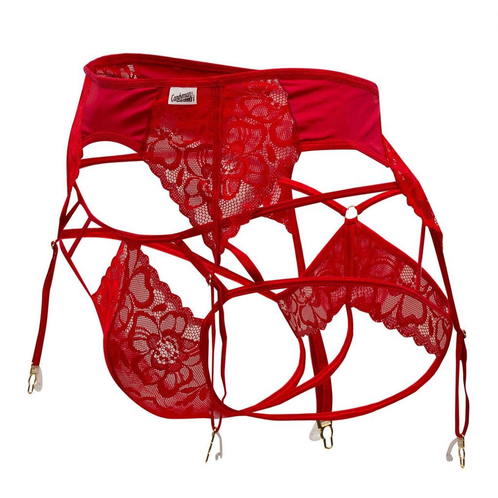 CandyMan 99550 Lace Garter-Jockstrap Outfit Color Red - DealByEthan.gay loves CandyMan