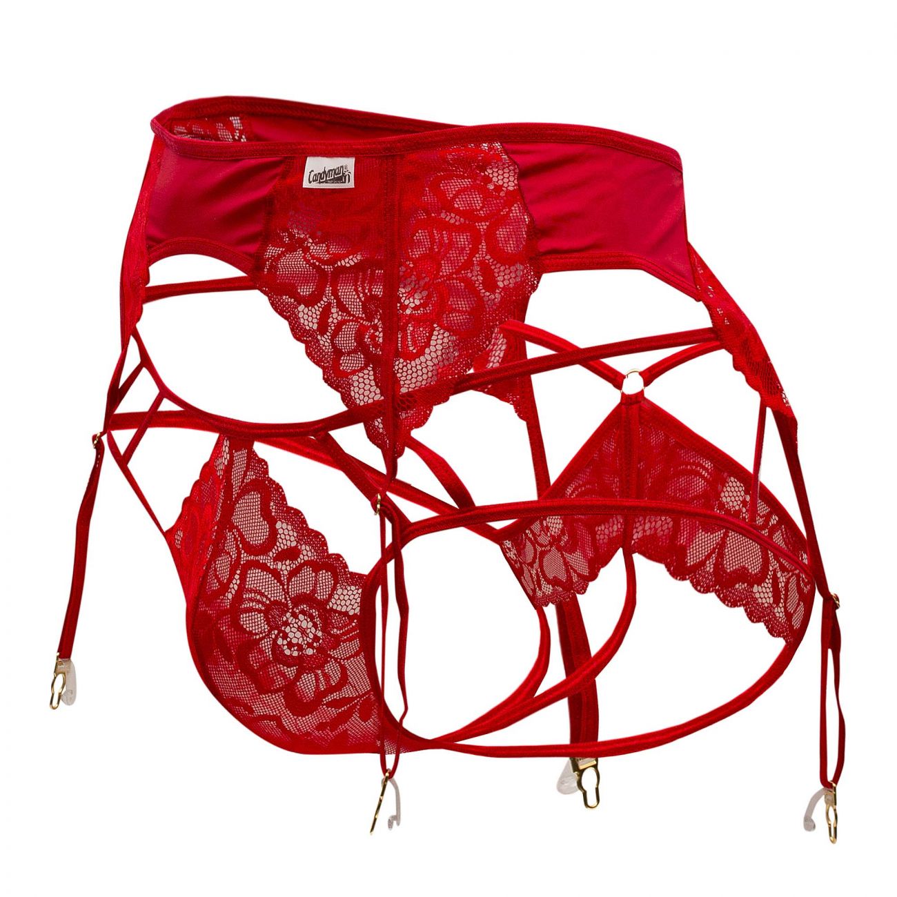 CandyMan 99550 Lace Garter-Jockstrap Outfit Color Red - DealByEthan.gay loves CandyMan