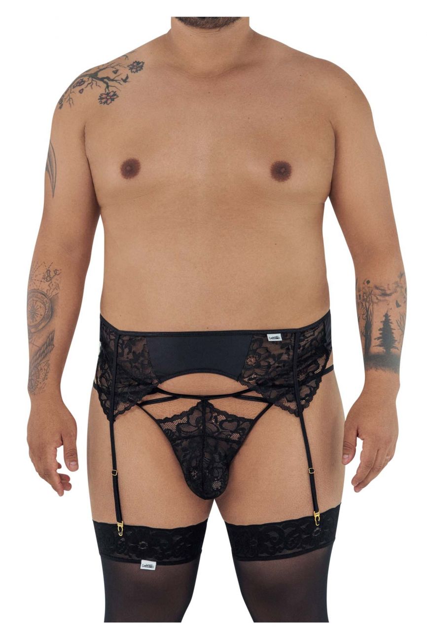 CandyMan 99550X Lace Garter-Jockstrap Outfit Color Black - DealByEthan.gay loves CandyMan