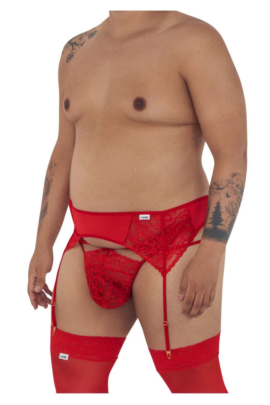 CandyMan 99550X Lace Garter-Jockstrap Outfit Color Red - DealByEthan.gay loves CandyMan