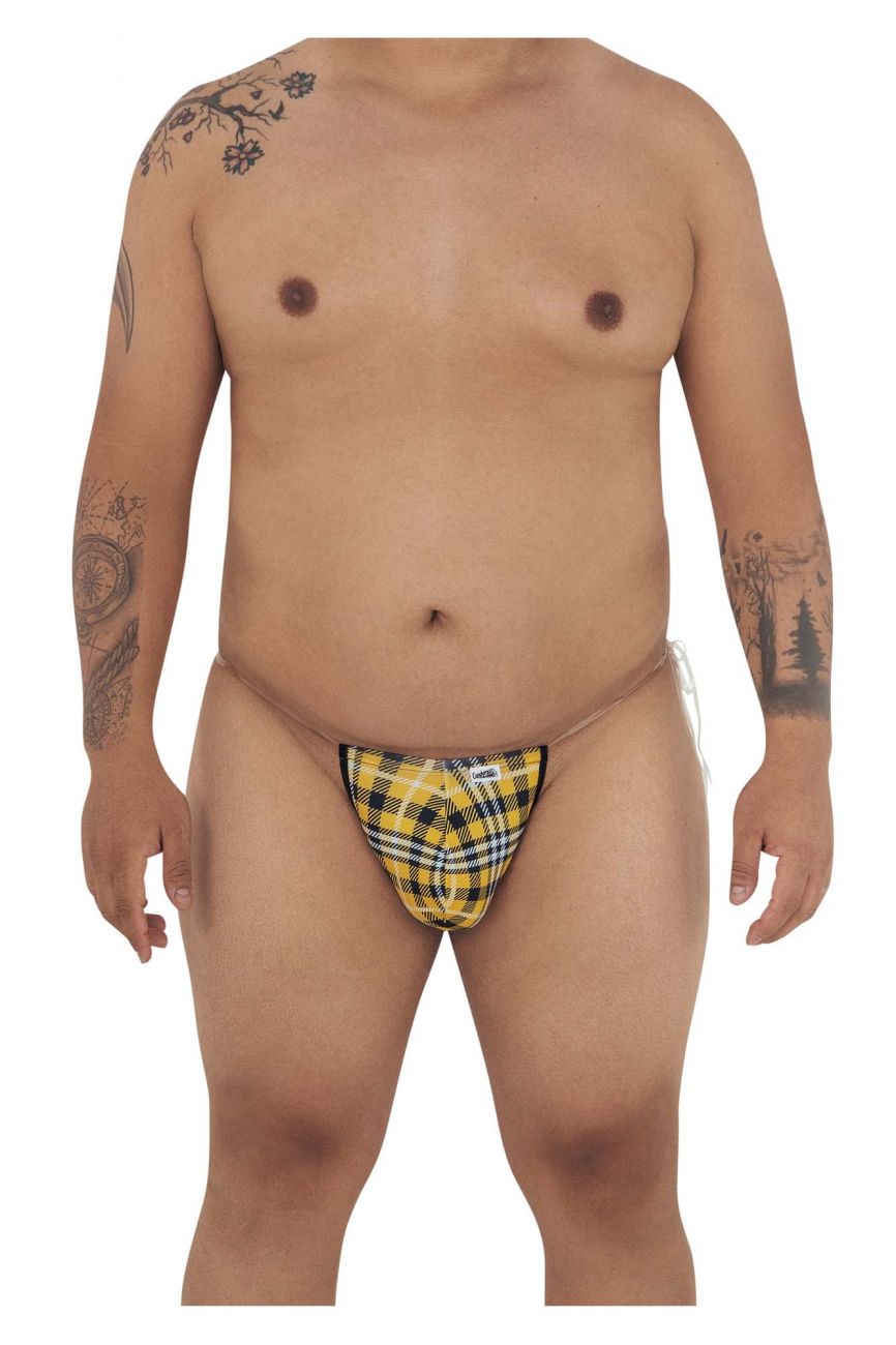 CandyMan 99571X Invisible Micro G-String Color Yellow Print - DealByEthan.gay loves CandyMan