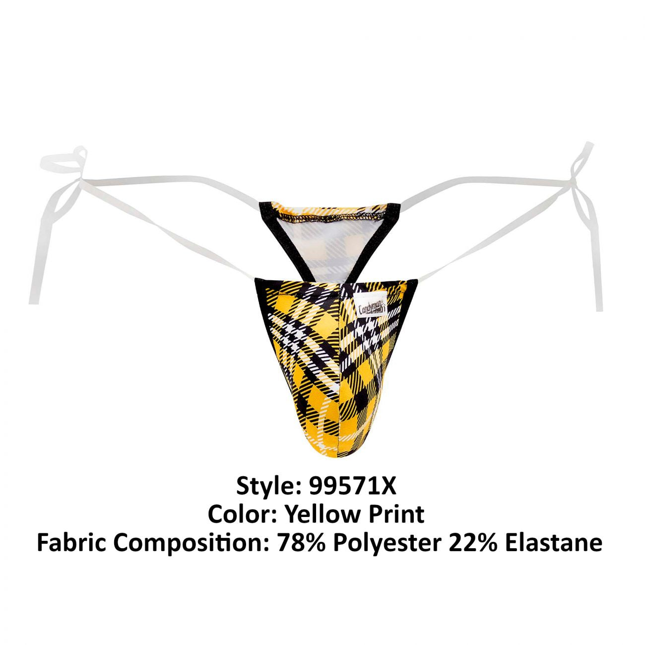 CandyMan 99571X Invisible Micro G-String Color Yellow Print - DealByEthan.gay loves CandyMan