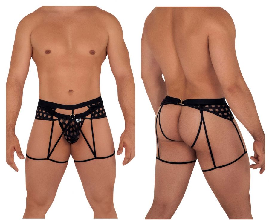 CandyMan 99577 Mesh Garter Jockstrap Color Black - DealByEthan.gay loves CandyMan