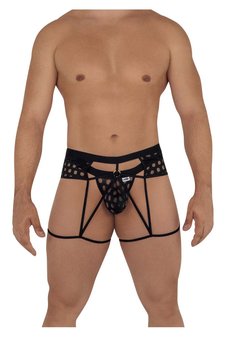 CandyMan 99577 Mesh Garter Jockstrap Color Black - DealByEthan.gay loves CandyMan