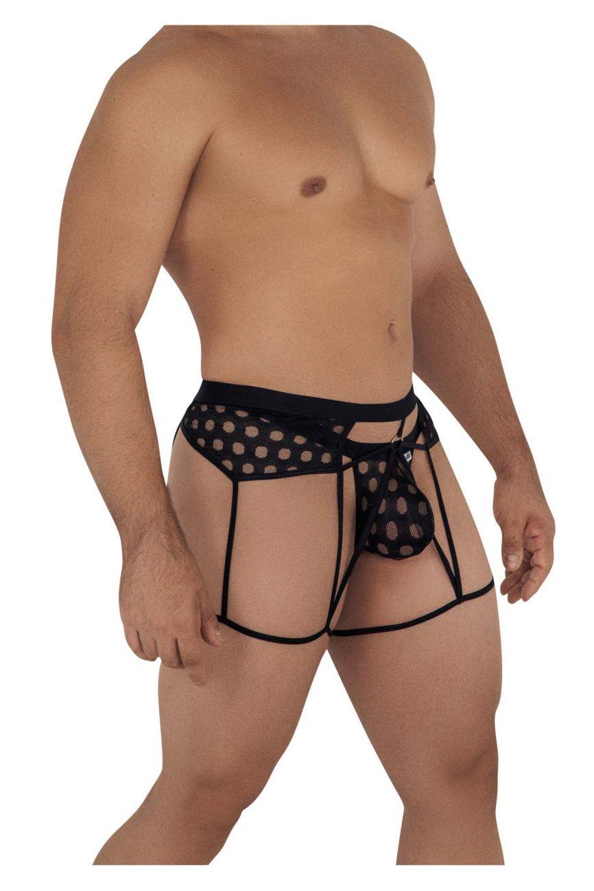 CandyMan 99577 Mesh Garter Jockstrap Color Black - DealByEthan.gay loves CandyMan