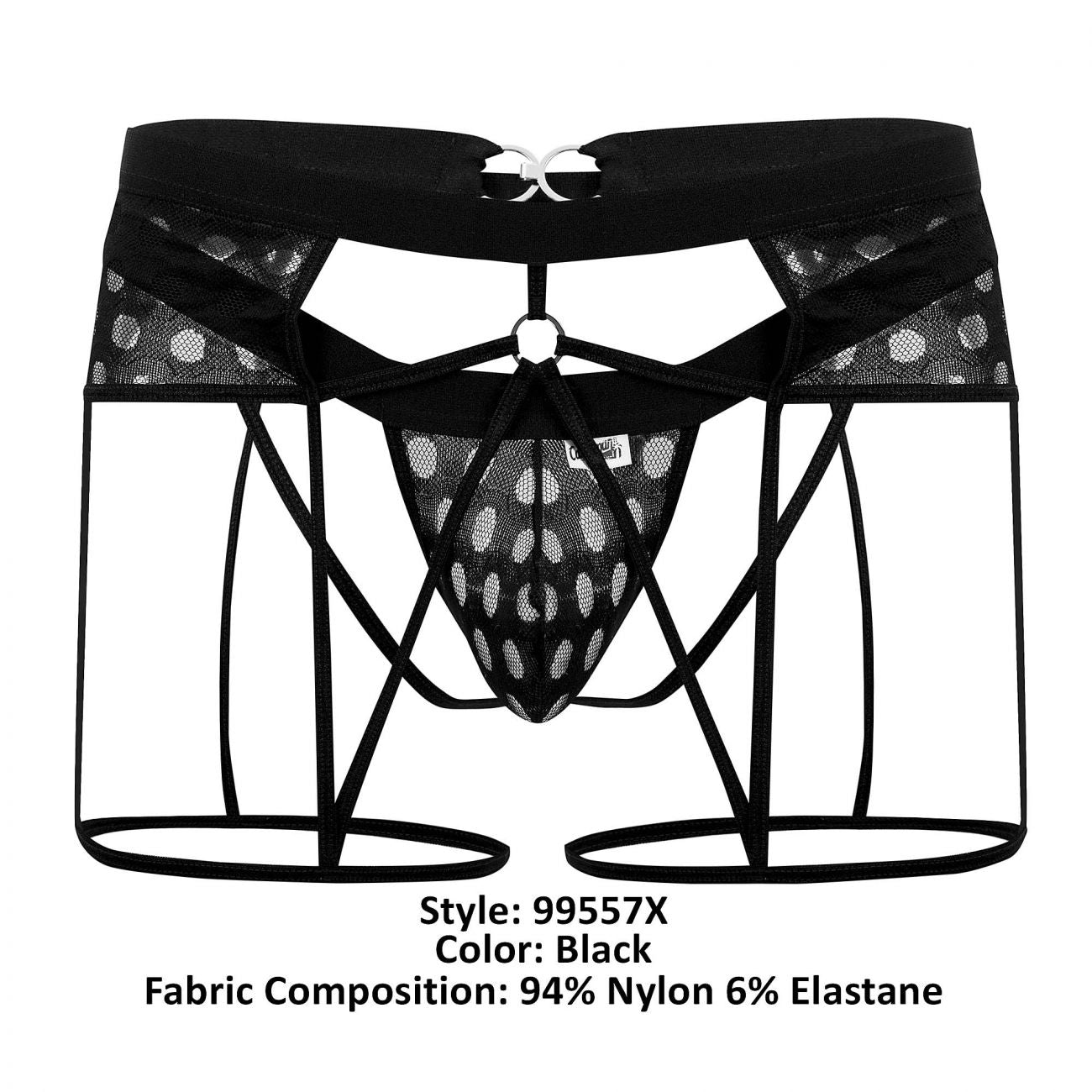 CandyMan 99577 Mesh Garter Jockstrap Color Black - DealByEthan.gay loves CandyMan