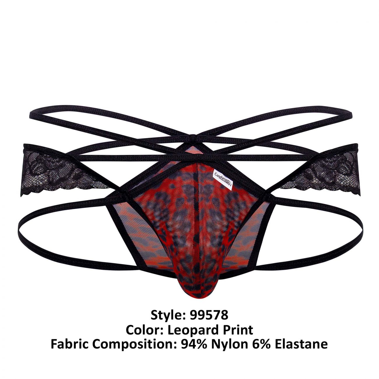 CandyMan 99578 Mesh-Lace Bikini Color Leopard Print - DealByEthan.gay loves CandyMan