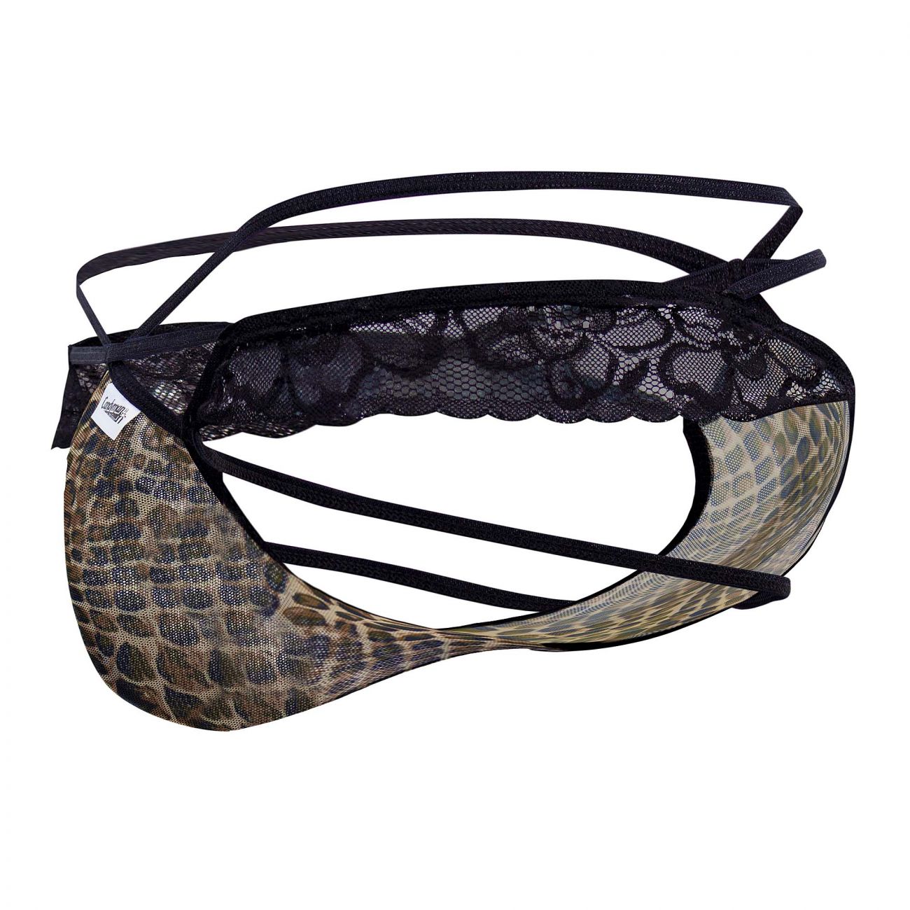 CandyMan 99578 Mesh-Lace Bikini Color Snake Print - DealByEthan.gay loves CandyMan