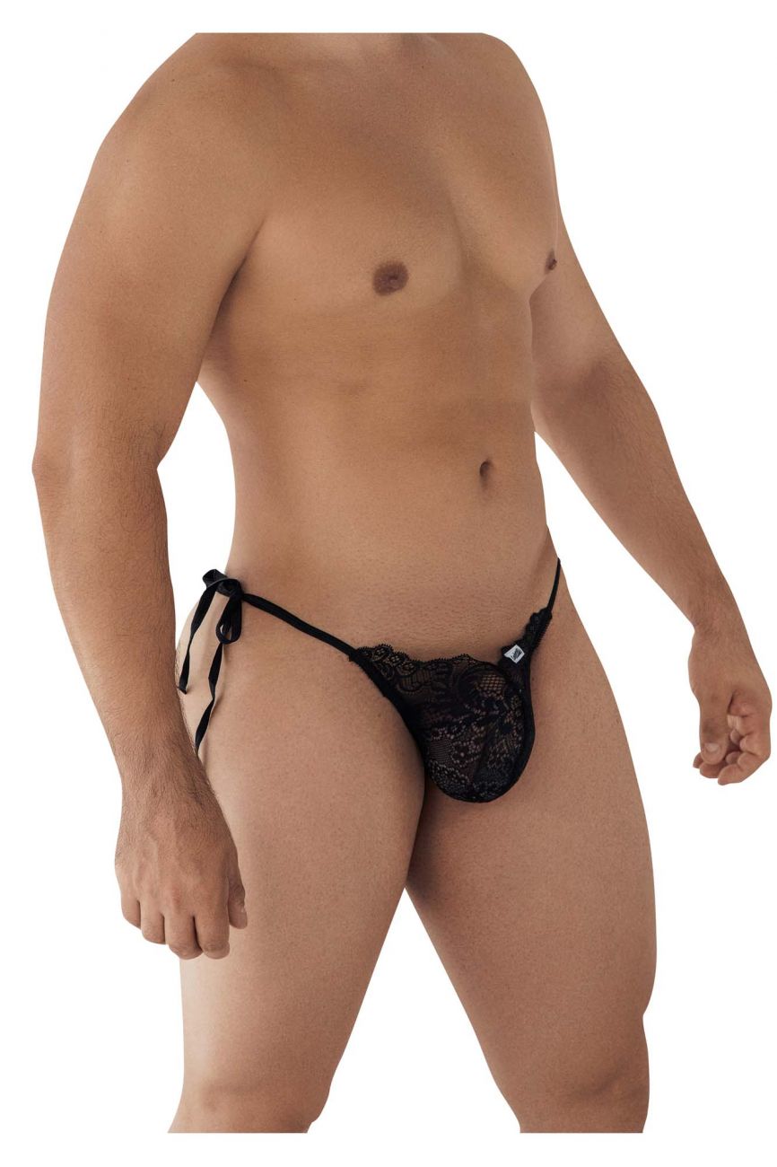 CandyMan 99579 Lace Heart Bikini Color Black - DealByEthan.gay loves CandyMan