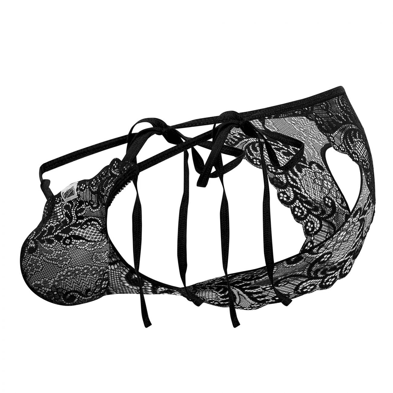 CandyMan 99579 Lace Heart Bikini Color Black - DealByEthan.gay loves CandyMan